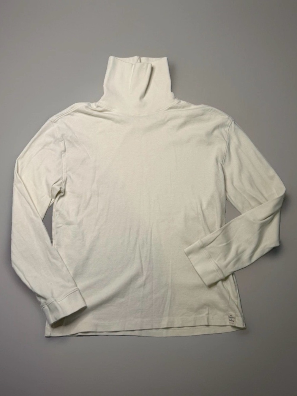 ZARA Boys Off-White Cream Turtleneck Long Sleeve T-Shirt 100% Cotton | Sz 11-12